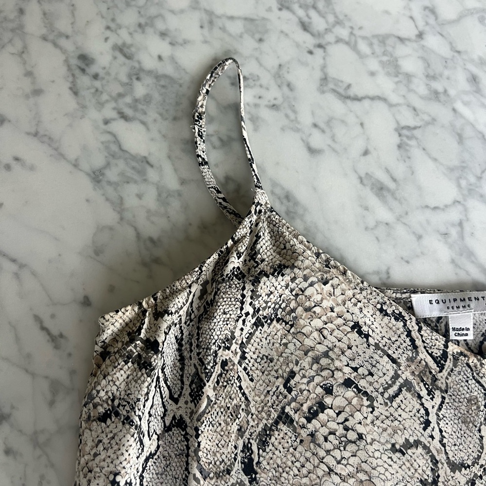 Equipment Black And White Snake/Python Print Slee… - image 3